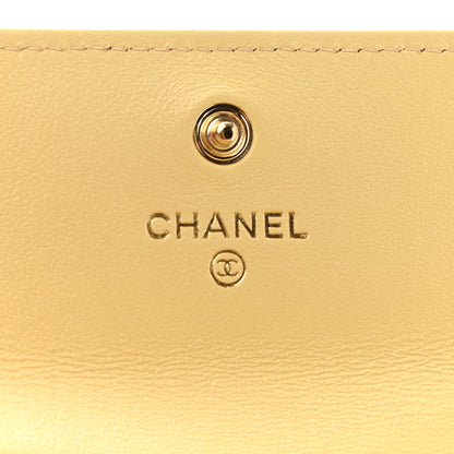 Chanel Lambskin Quilted Chanel 19 Flap Card Holder Yellow 6 of 10