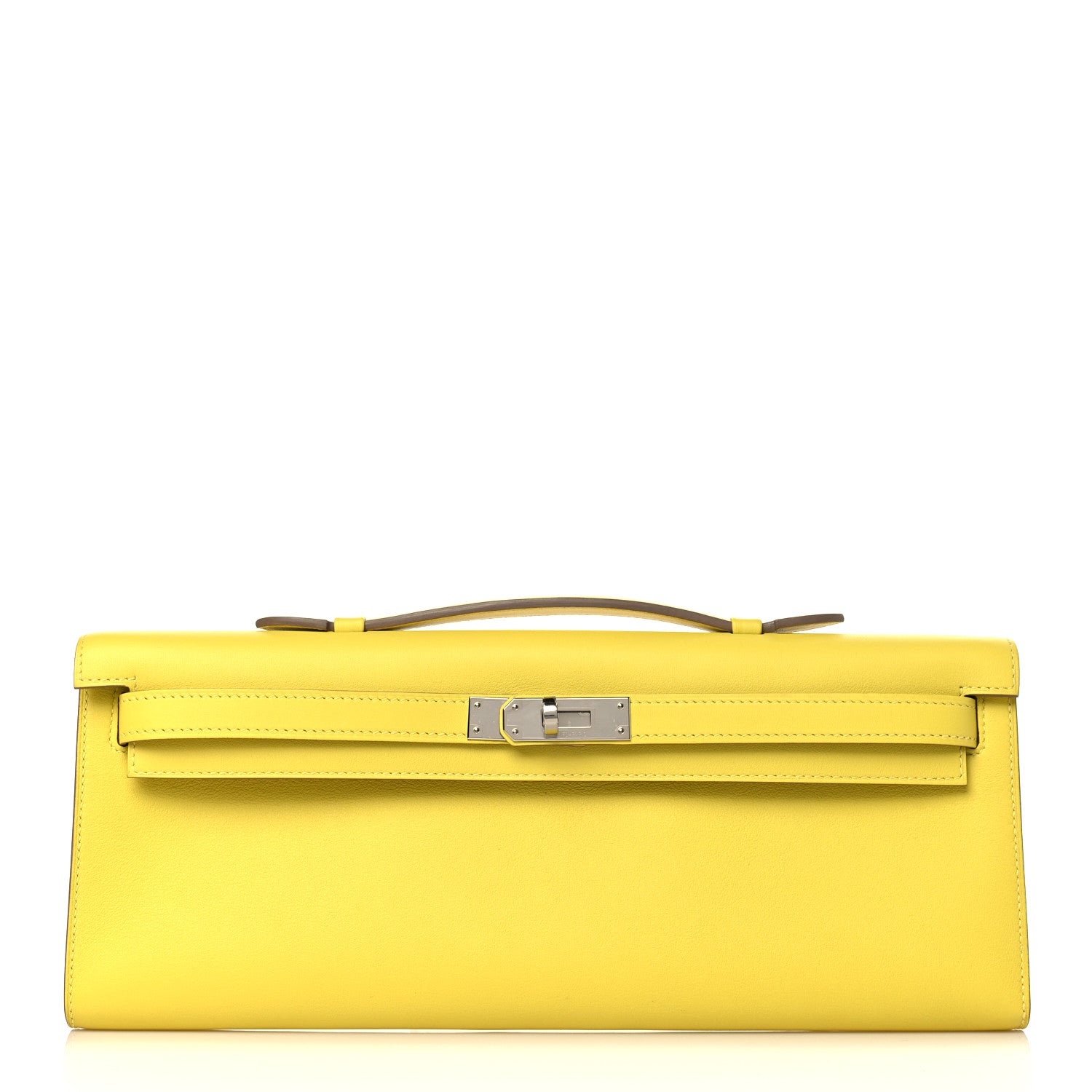 Hermes Swift Kelly Cut Clutch Pochette Lime 1 of 8