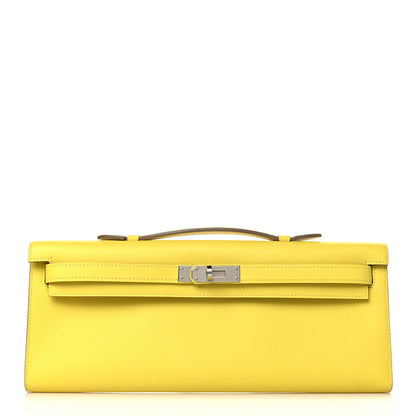 Hermes Swift Kelly Cut Clutch Pochette Lime 1 of 8