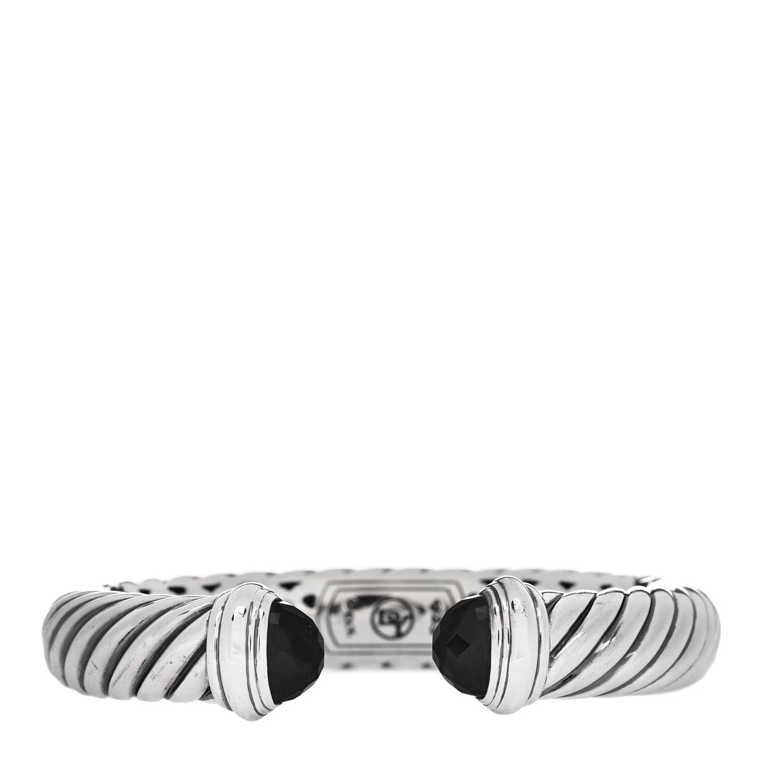 David Yurman Sterling Silver Black Onyx 10mm Waverly Bracelet 1 of 4