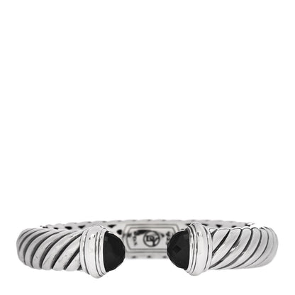 David Yurman Sterling Silver Black Onyx 10mm Waverly Bracelet 1 of 4