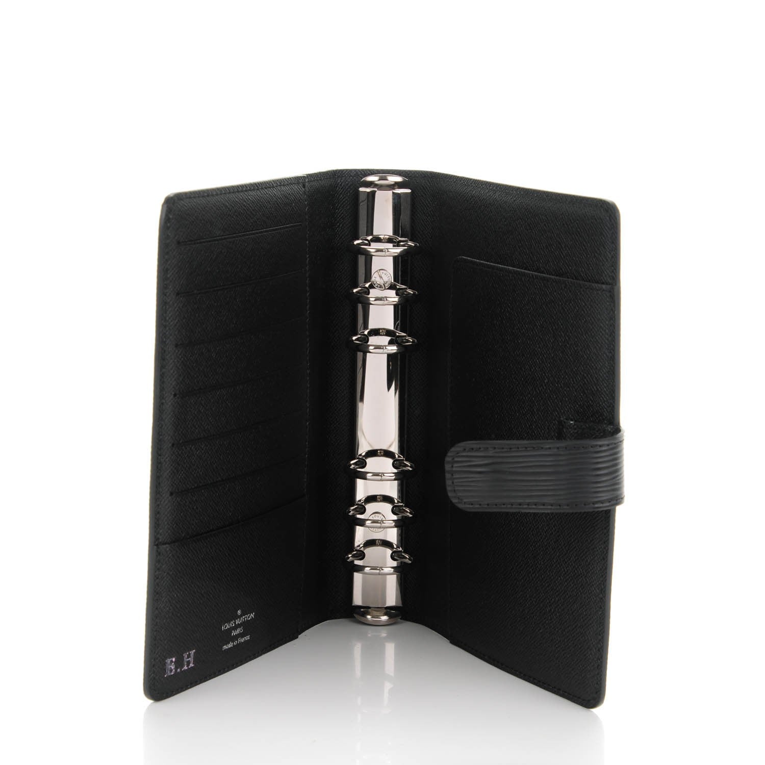 Louis Vuitton Epi Medium Ring Agenda Cover Black 5 of 7