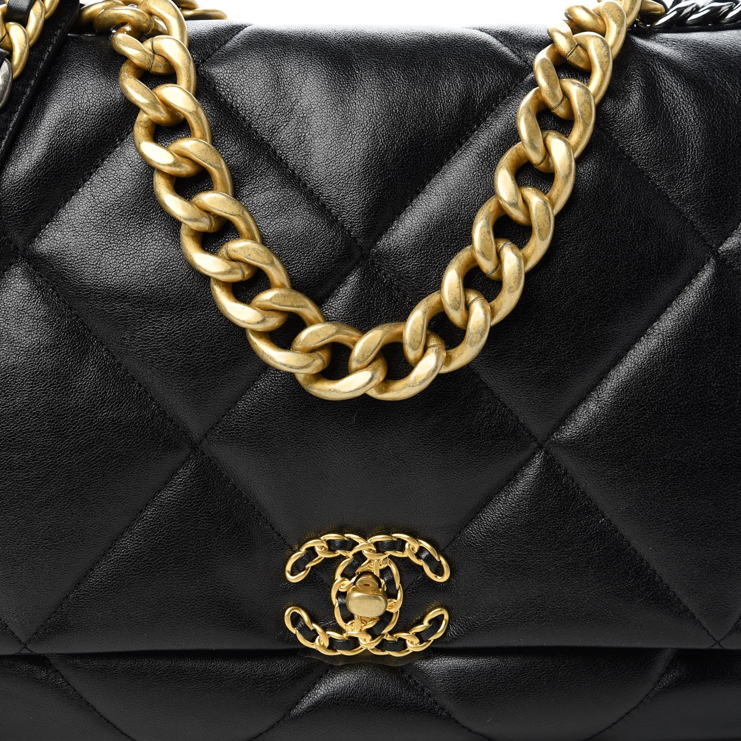 Chanel Lambskin Quilted Maxi Chanel 19 Flap Black 10 of 10