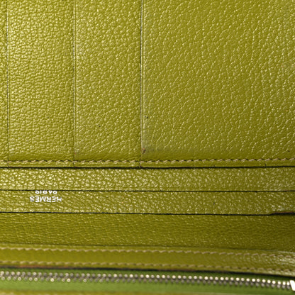 Hermes Ostrich Bearn Gusset Wallet Vert Anis 18 of 19