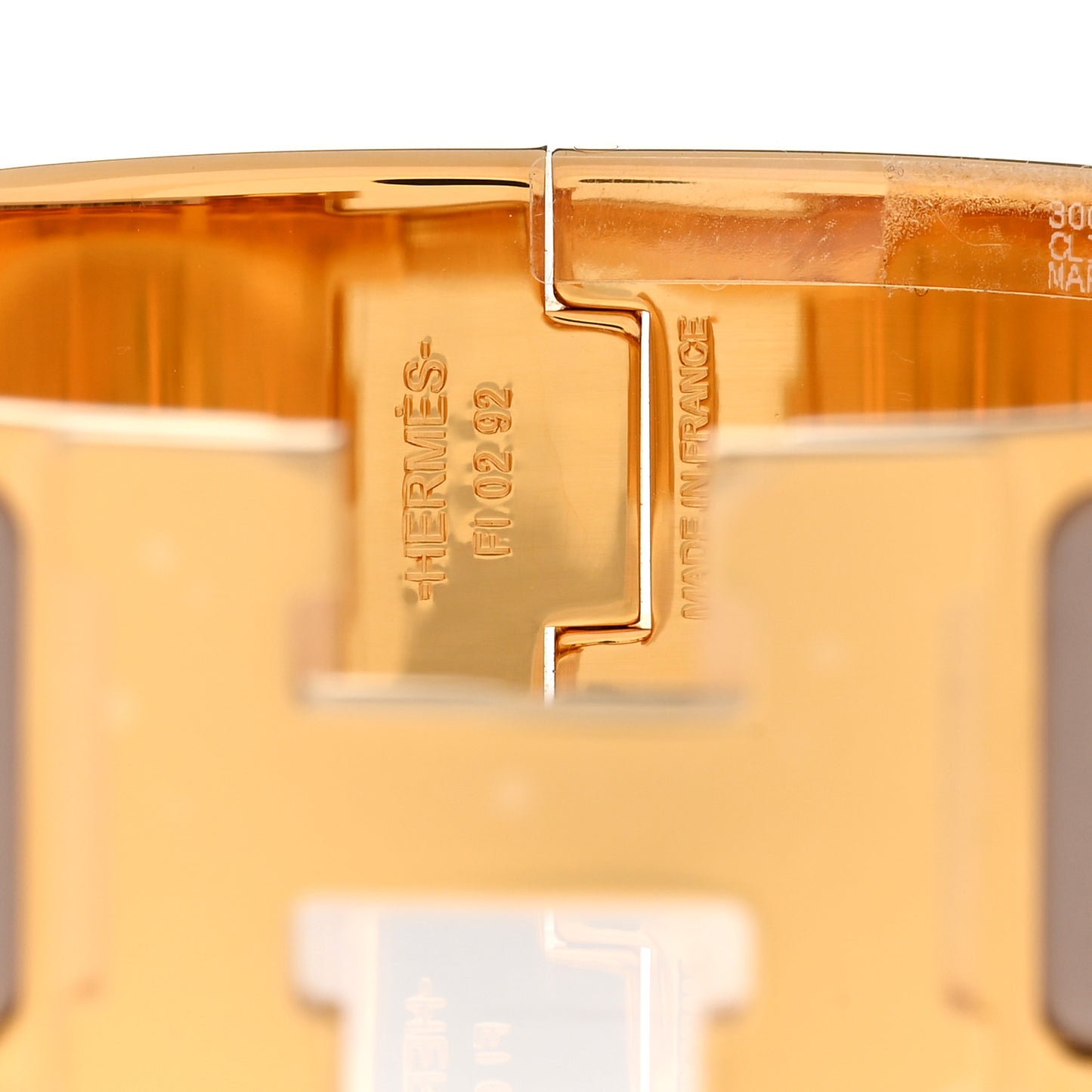 Enamel Wide Clic Clac H Bracelet PM Marron Glace