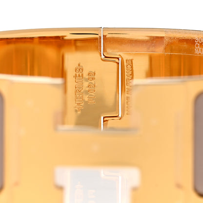 Hermes Enamel Wide Clic Clac H Bracelet PM Marron Glace 4 of 5