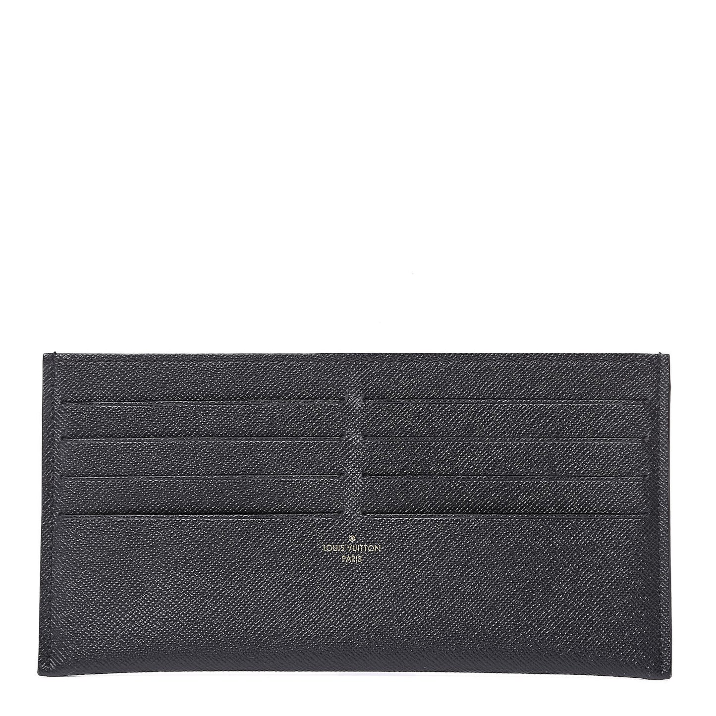 Calfskin Felicie Chain Wallet Card Holder Insert Black