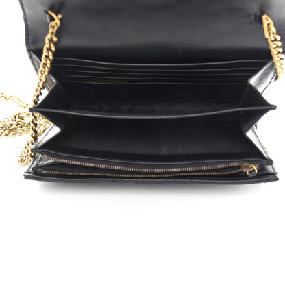 Gucci Calfskin Matelasse GG Marmont Chain Wallet Black 5 of 11