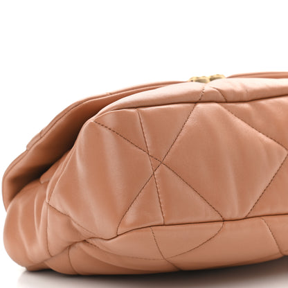 Chanel Lambskin Quilted Large Chanel 19 Flap Brown 8 of 9