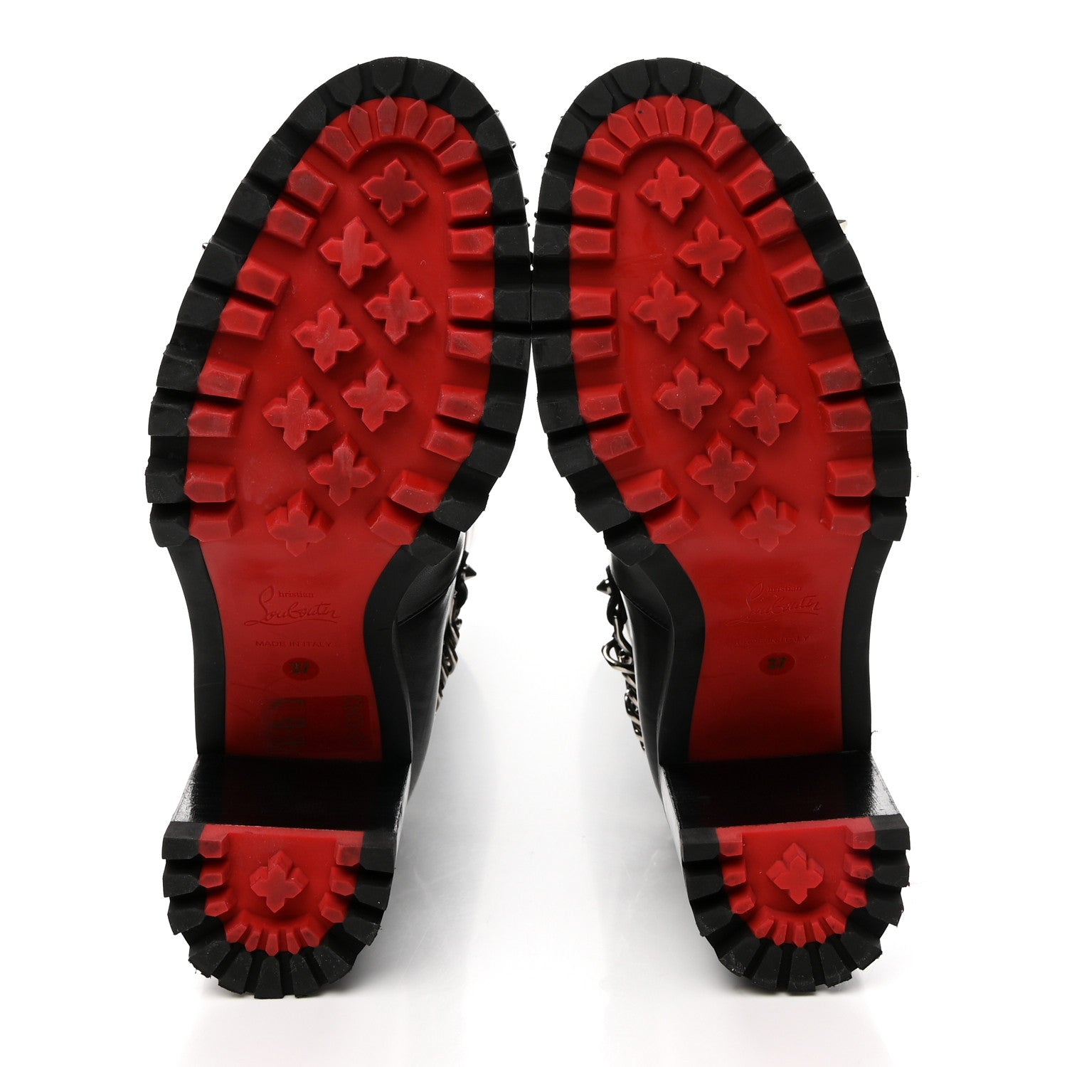 Christian Louboutin Calfskin Napaleona 70 Spikes Boots 37 Black 6 of 16