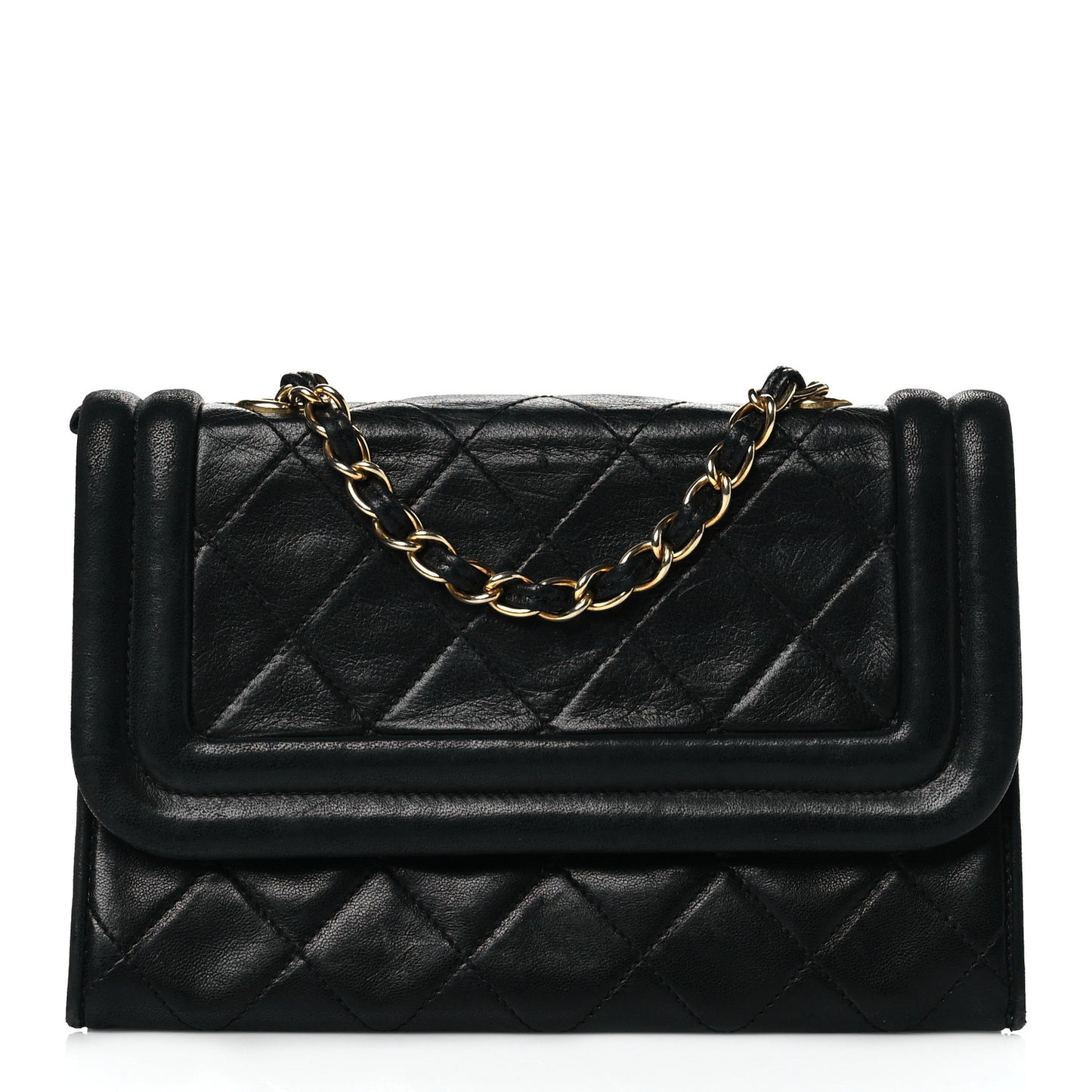 Lambskin Quilted Tassel Flap Black