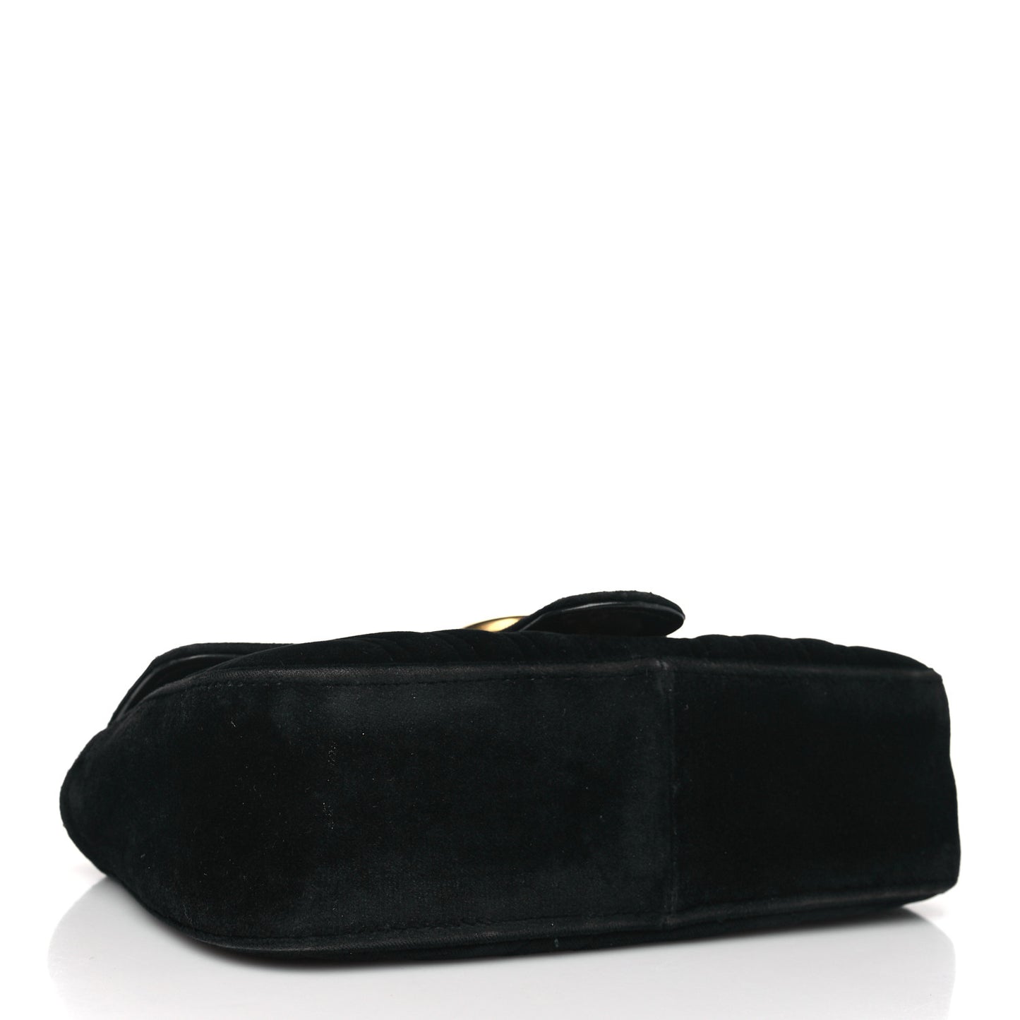 Velvet Matelasse Mini GG Marmont Shoulder Bag Black