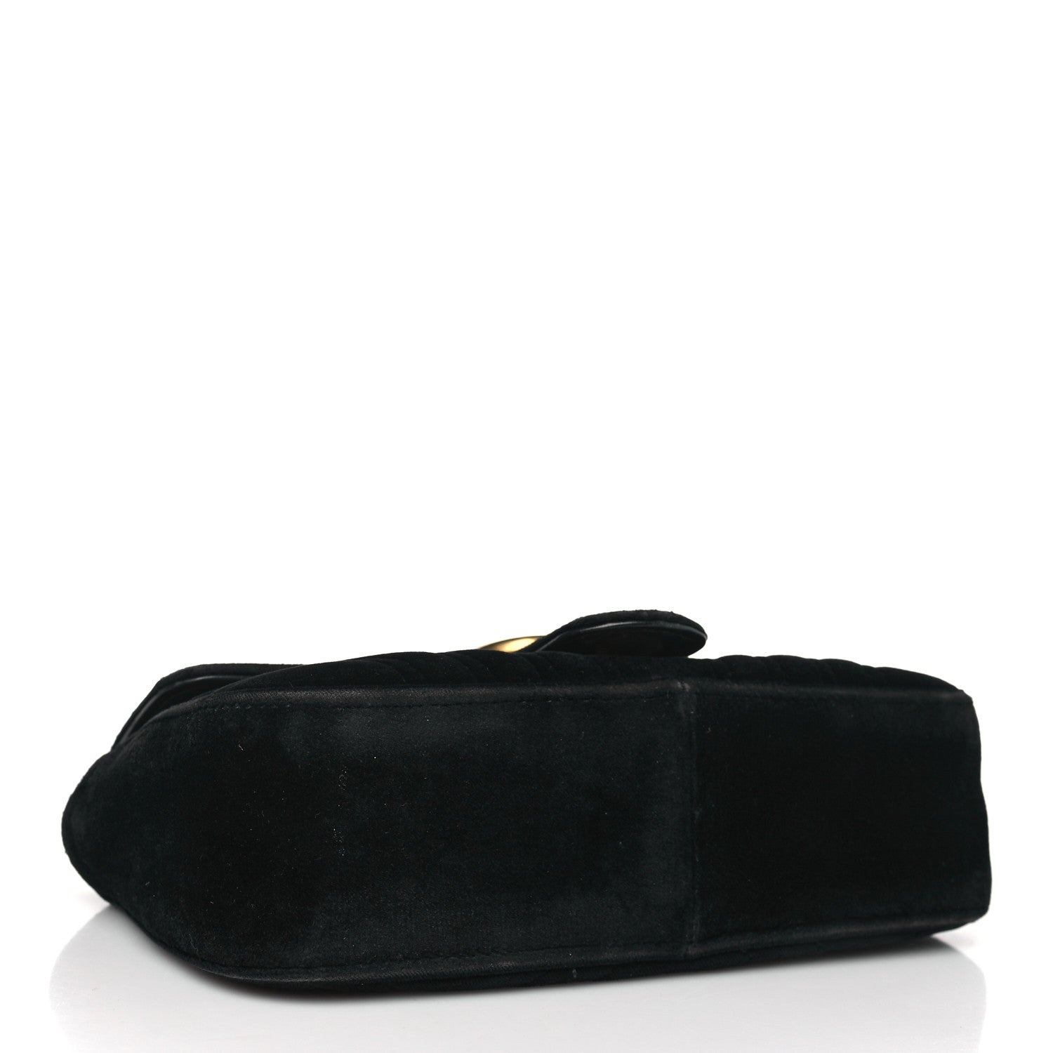 Gucci Velvet Matelasse Mini GG Marmont Shoulder Bag Black 4 of 9
