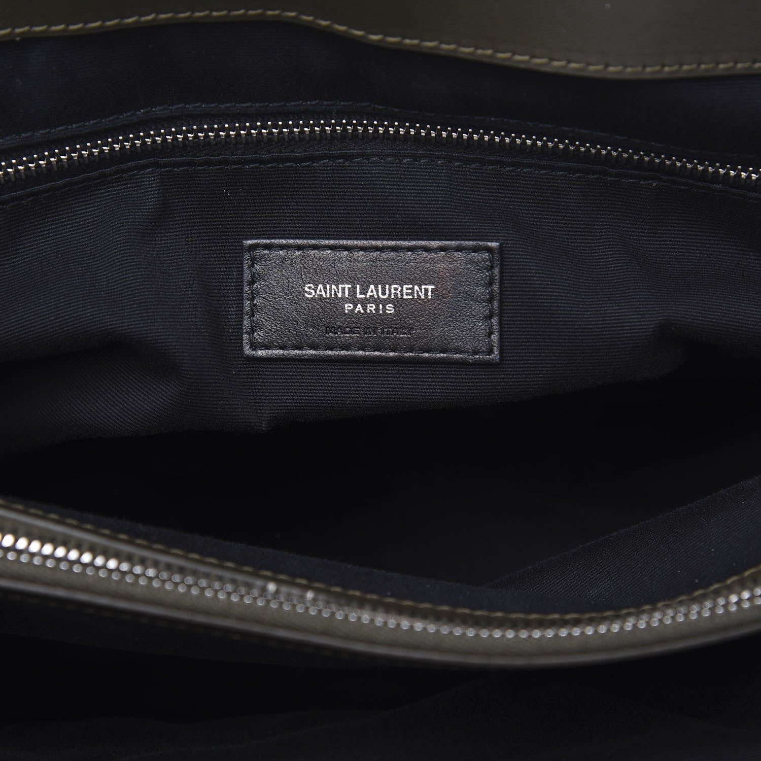 Saint Laurent Calfskin Y Quilted Monogram Large Loulou Chain Satchel Kaki Fonce 6 of 11