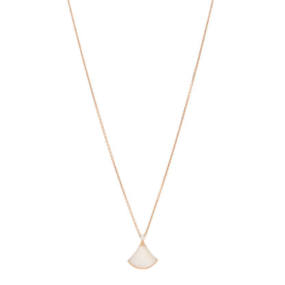 Bulgari 18K Rose Gold Diamond Mother of Pearl Small Divas' Dream Pendant Necklace 1 of 5