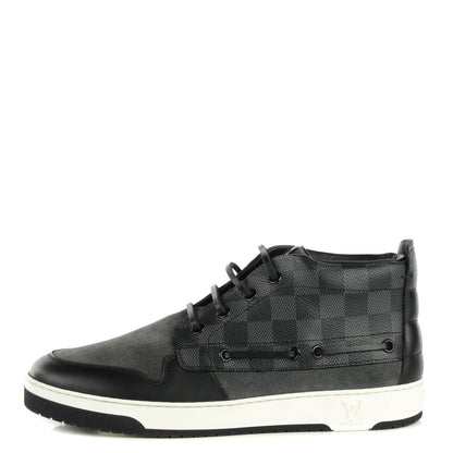 Louis Vuitton Calfskin Damier Graphite Propeller Sneaker Boots 6 1 of 5