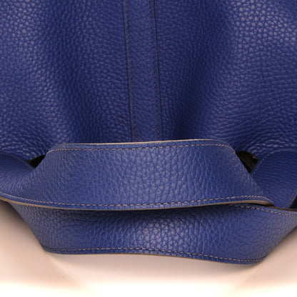 Hermes Taurillon Clemence Picotin Lock 26 GM Bleu Electrique 7 of 17