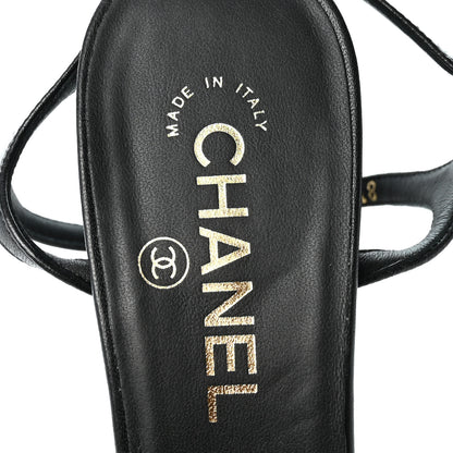 Chanel Mesh Grosgrain CC Slingback Pumps 39 Black 7 of 9