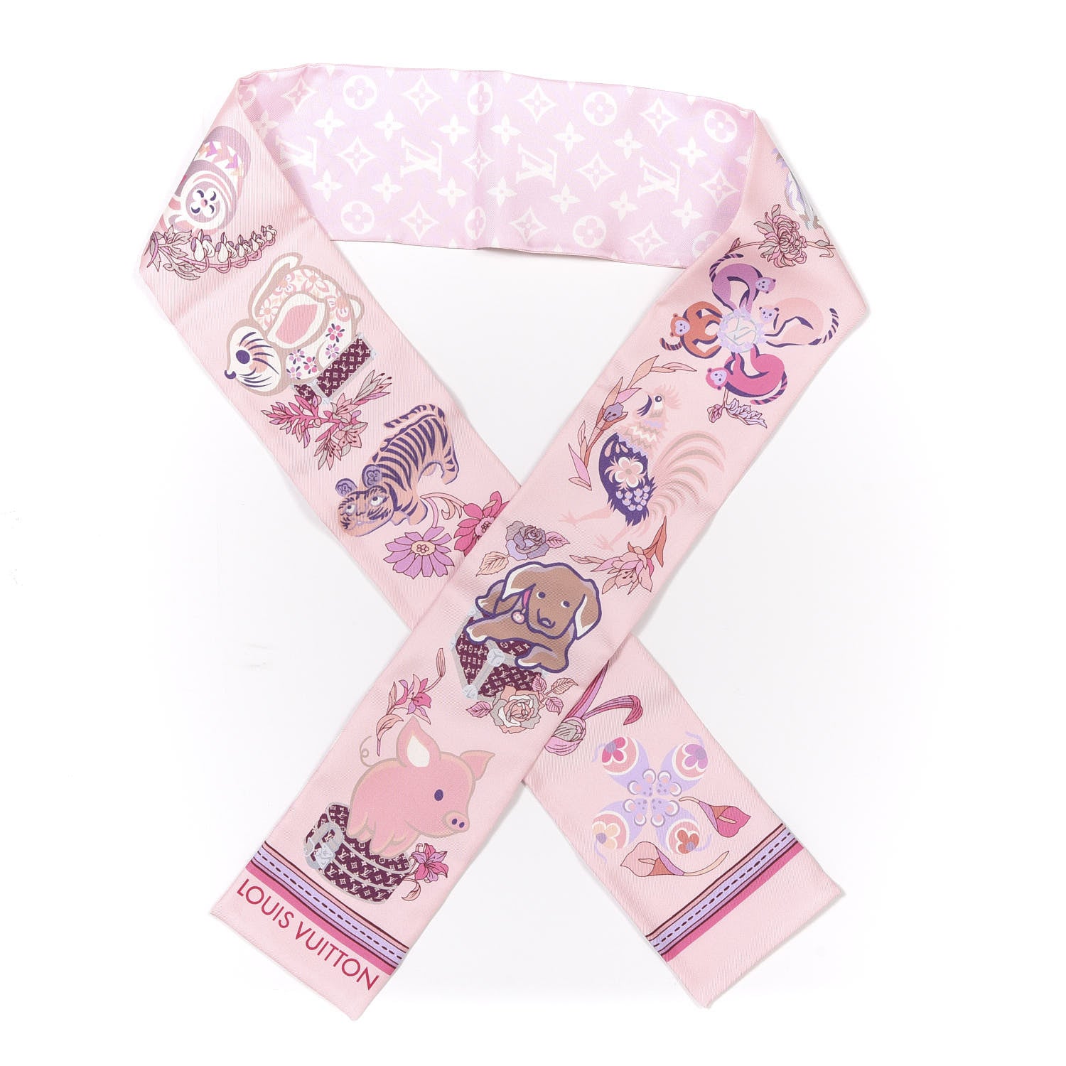 Louis Vuitton Silk Monogram Superstition Bandeau Light Pink 1 of 4