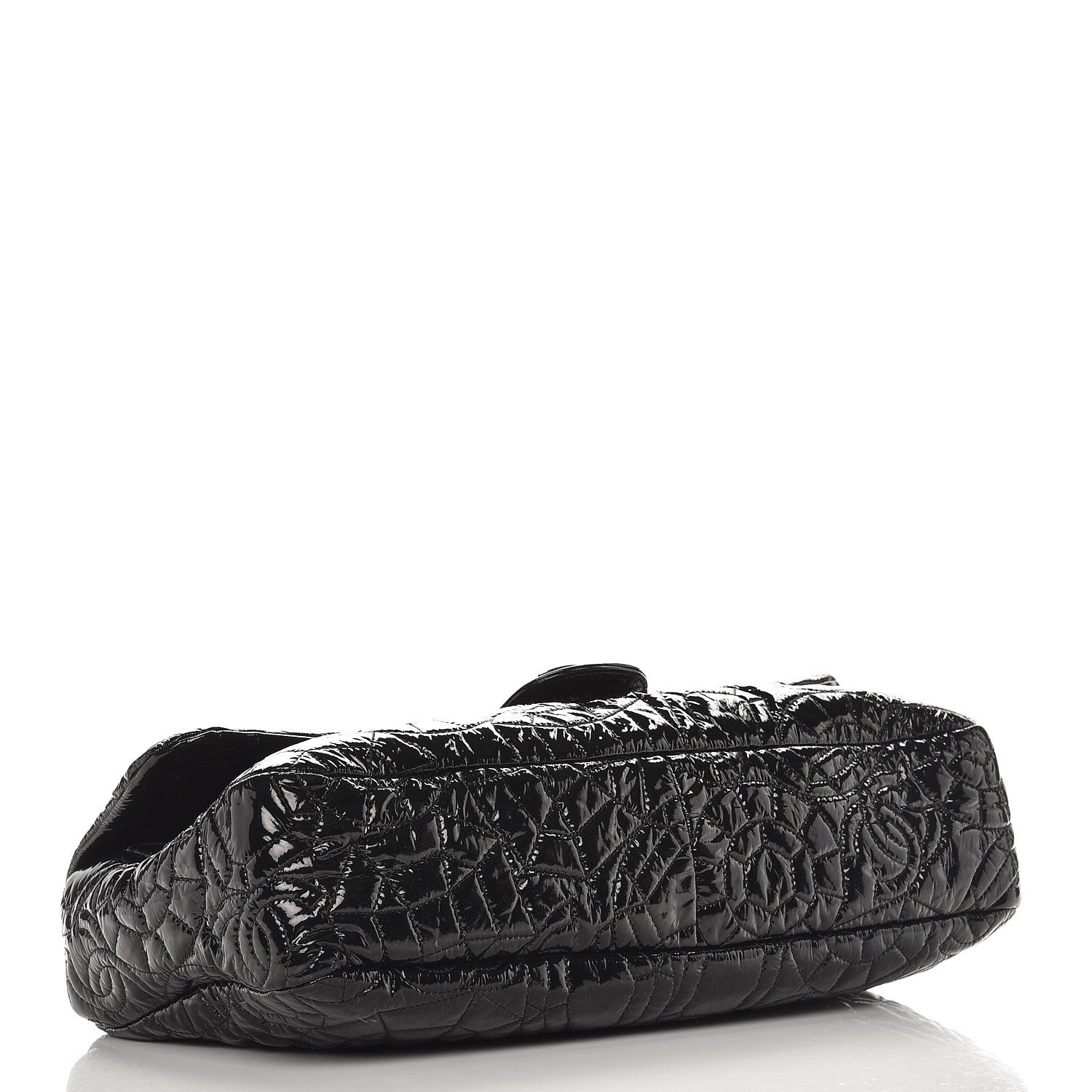 Chanel Vinyl Graphic Edge Flap Black 4 of 7