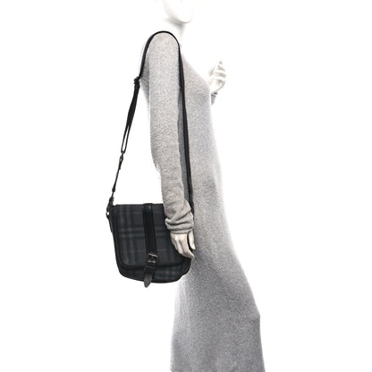 Burberry Smoked Check Vaughan Crossbody Bag Black 2 of 10