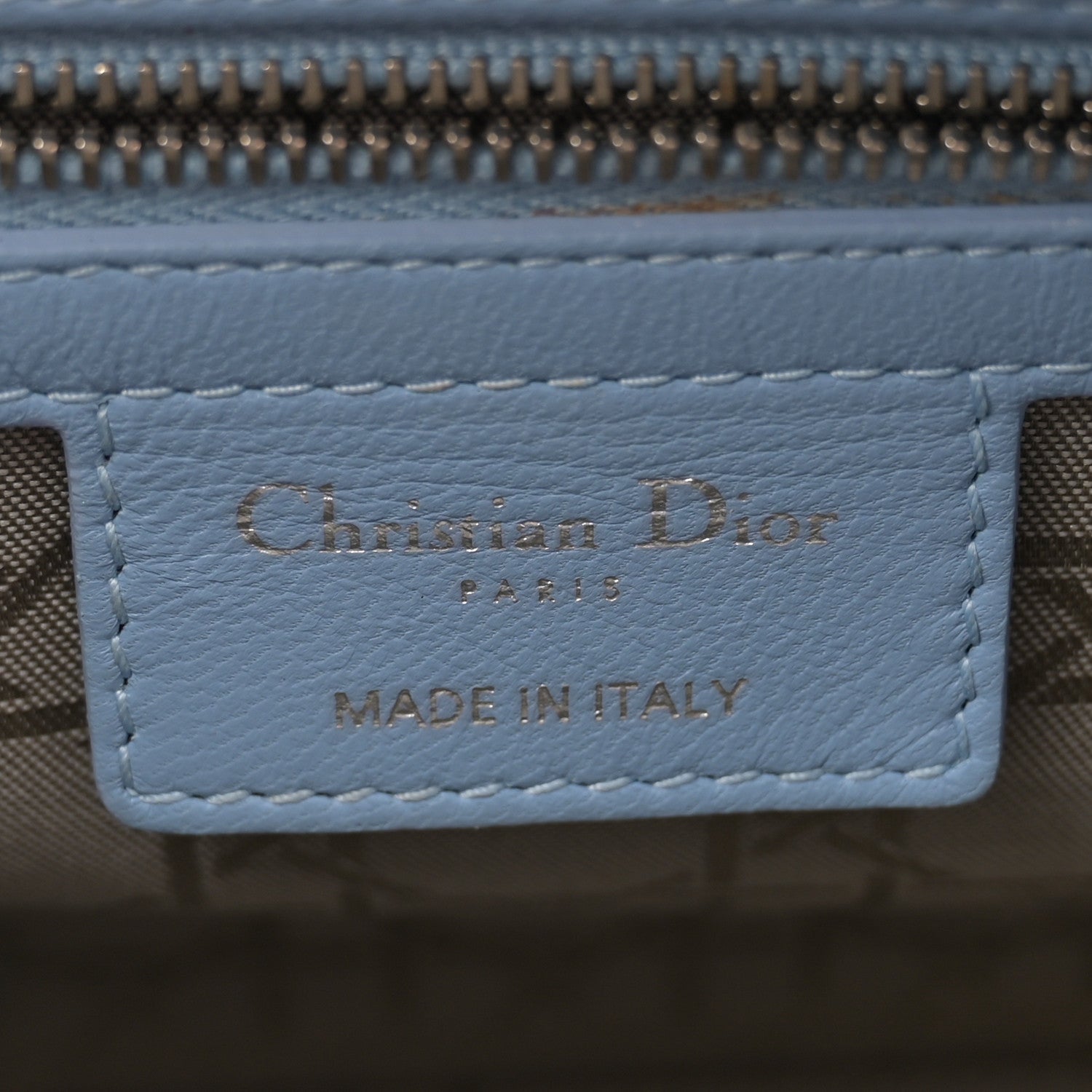 Christian Dior Lambskin Cannage Medium Lady Dior Light Blue 6 of 12