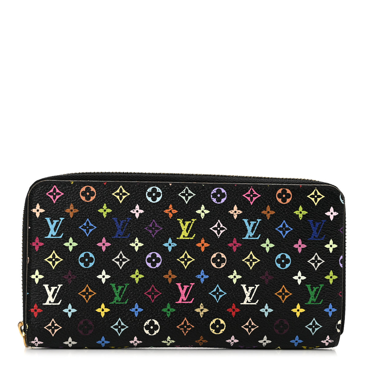 Louis Vuitton Monogram Multicolor Zippy Wallet Black Violet 1 of 11