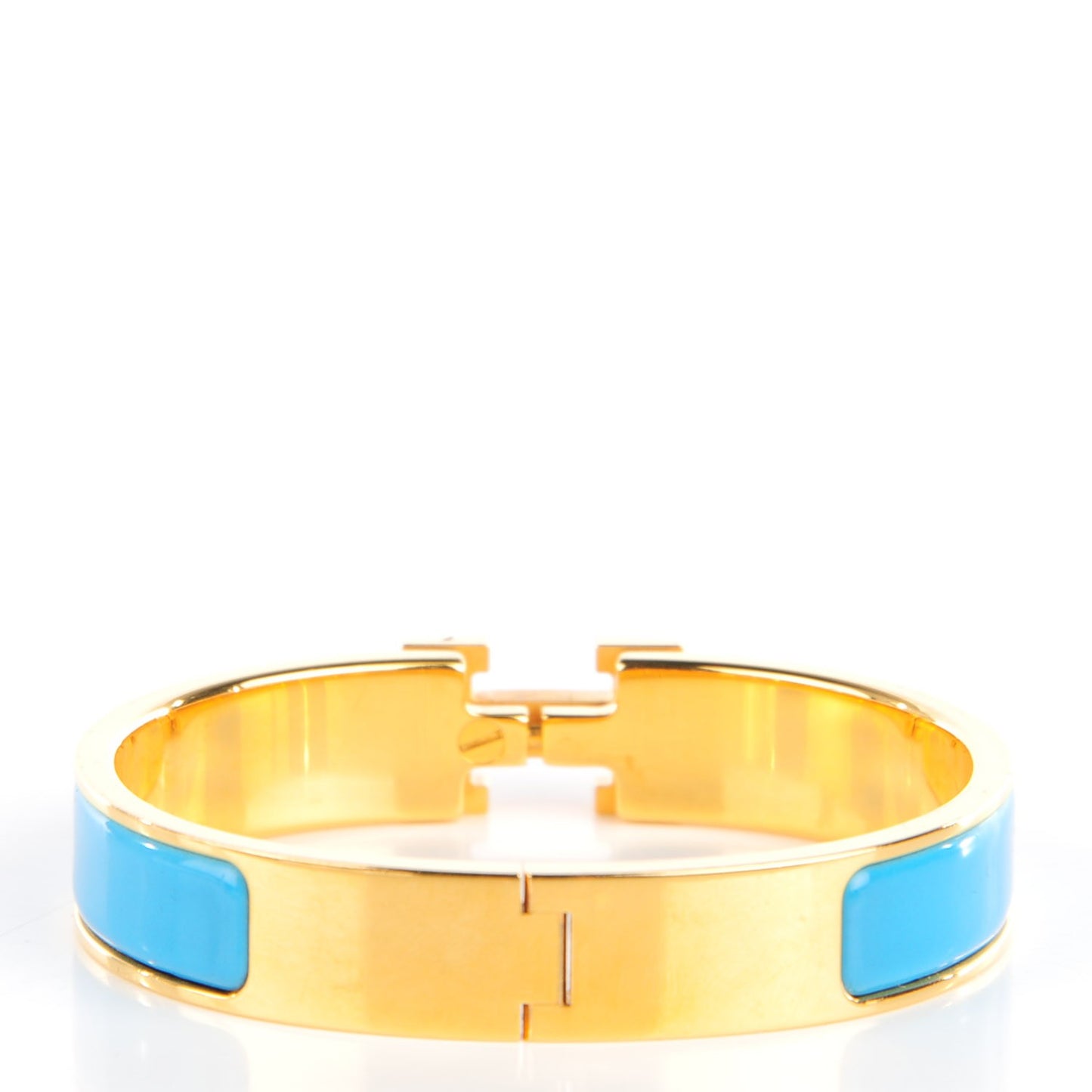 Enamel Narrow Clic Clac H Bracelet PM Azur