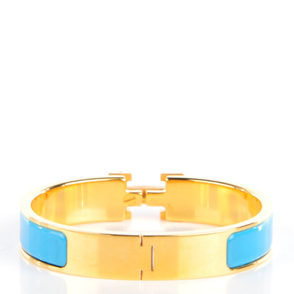 Hermes Enamel Narrow Clic Clac H Bracelet PM Azur 3 of 6
