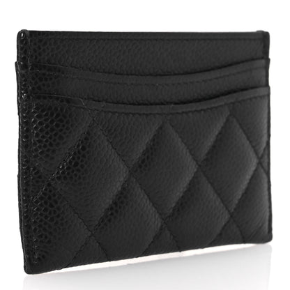 Chanel Caviar Quilted Card Holder Navy 3 of 10