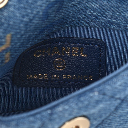 Chanel Denim Quilted Denim Mood Belt Bag Blue Multicolor 6 of 11