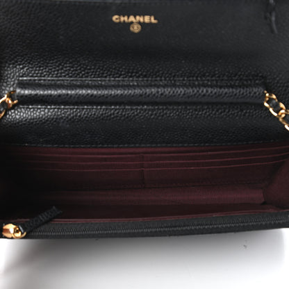 Chanel Caviar Quilted Wallet On Chain WOC Black 5 of 12