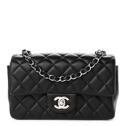 Chanel Lambskin Quilted Mini Rectangular Flap Black 1 of 10