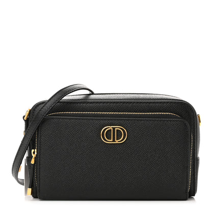 Christian Dior Grained Calfskin Caro Double Pouch Black 1 of 9