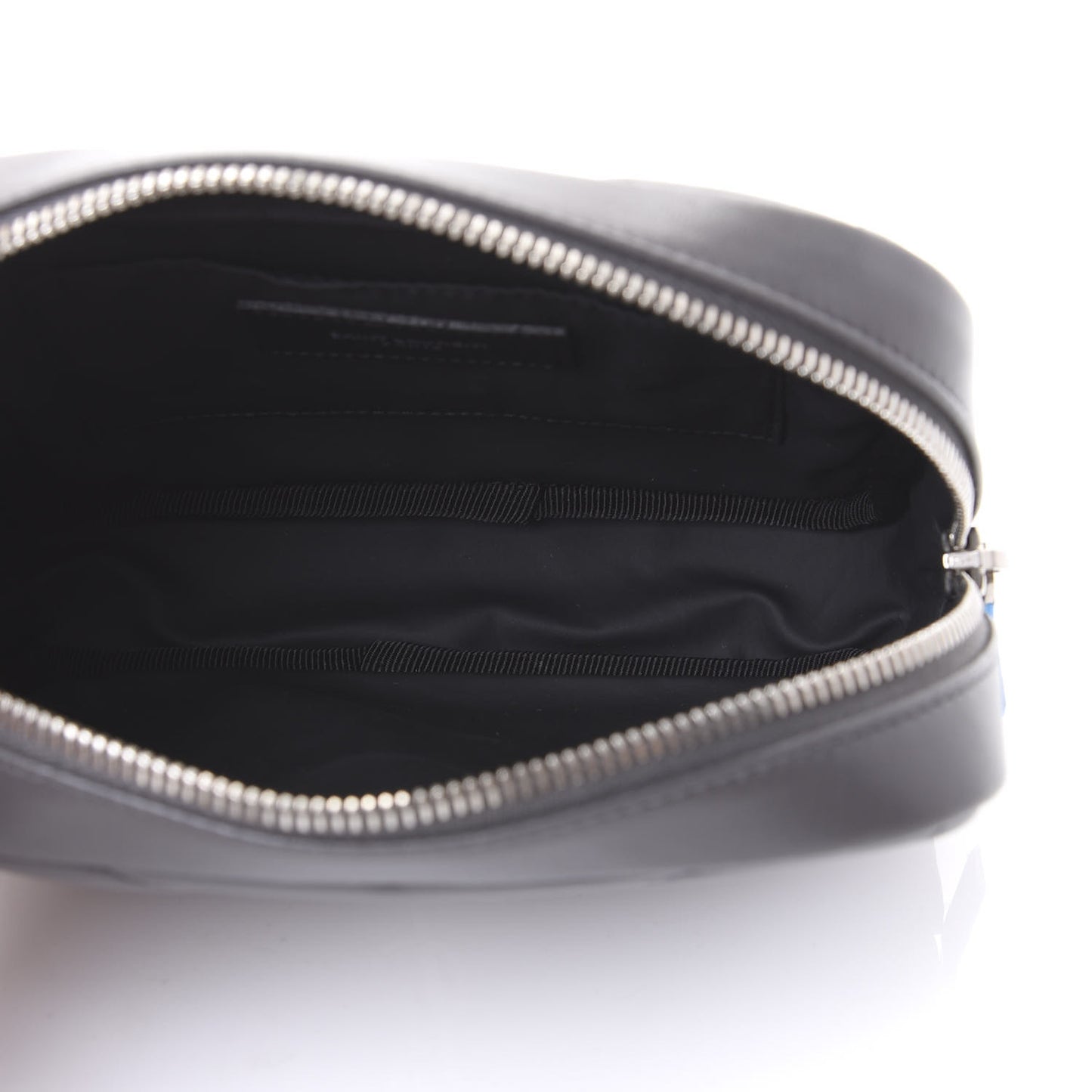 Lambskin Y Quilted Monogram Loulou Cosmetic Case Asphalt Grey