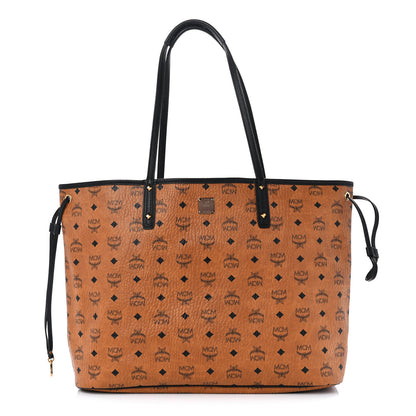 MCM Visetos Medium Project Reversible Shopper Tote Cognac 1 of 18