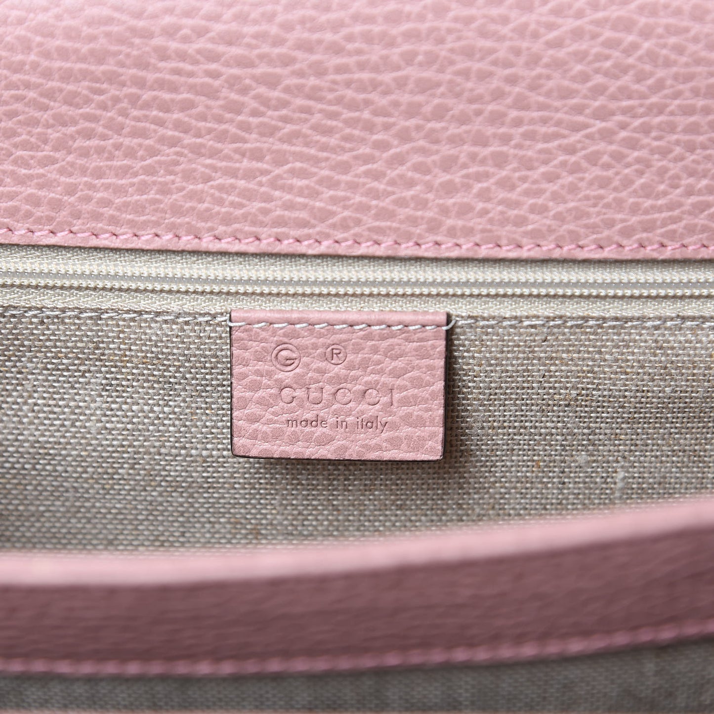 Dollar Calfskin Interlocking G Shoulder Bag Soft Pink