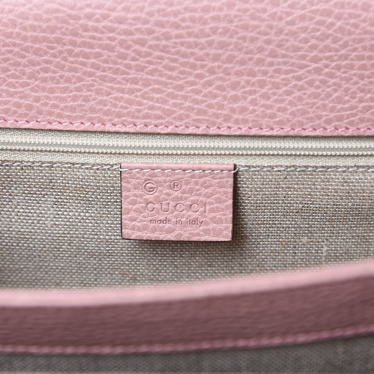 Gucci Dollar Calfskin Interlocking G Shoulder Bag Soft Pink 6 of 9
