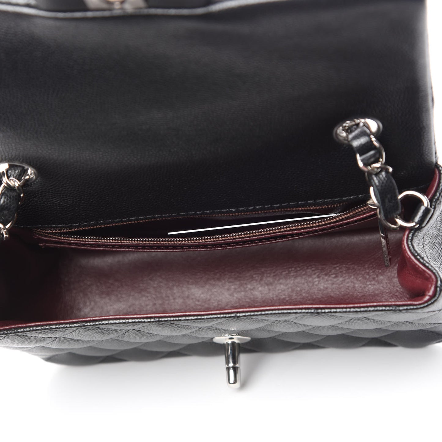 Caviar Quilted Mini Rectangular Flap Black