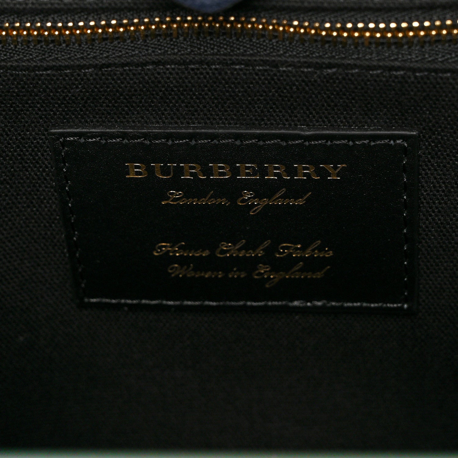 Burberry Grainy Calfskin House Check Large Banner Tote Ink Blue 5 of 8
