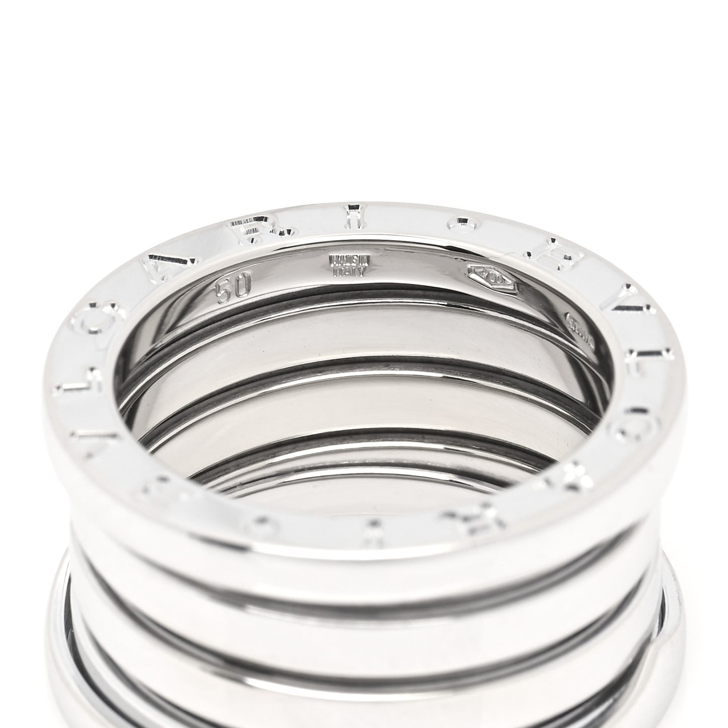 18K White Gold B.Zero1 Four-Band Ring 50 5.25