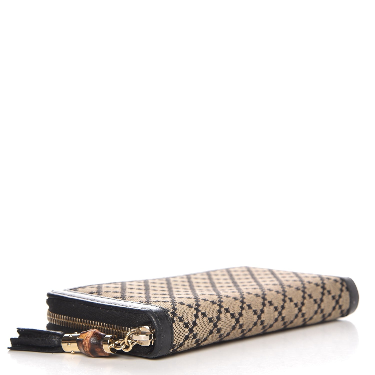 Gucci Diamante Bamboo Tassel Zip Around Wallet Dark Blue 4 of 11