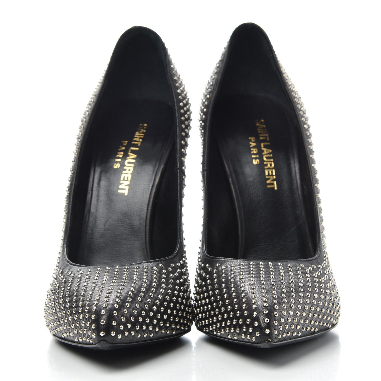 Calfskin Micro Studded 110 Pumps 36.5 Black