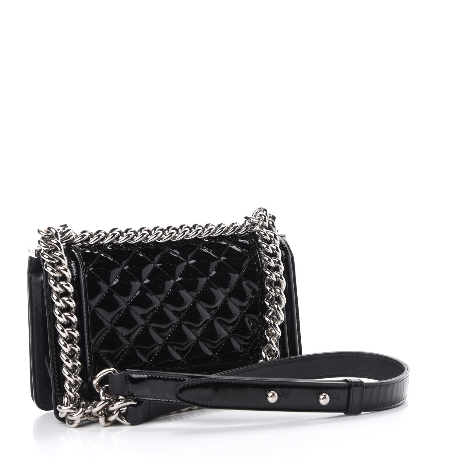 Chanel Patent Calfskin Quilted Small Boy Flap Black 3 of 13