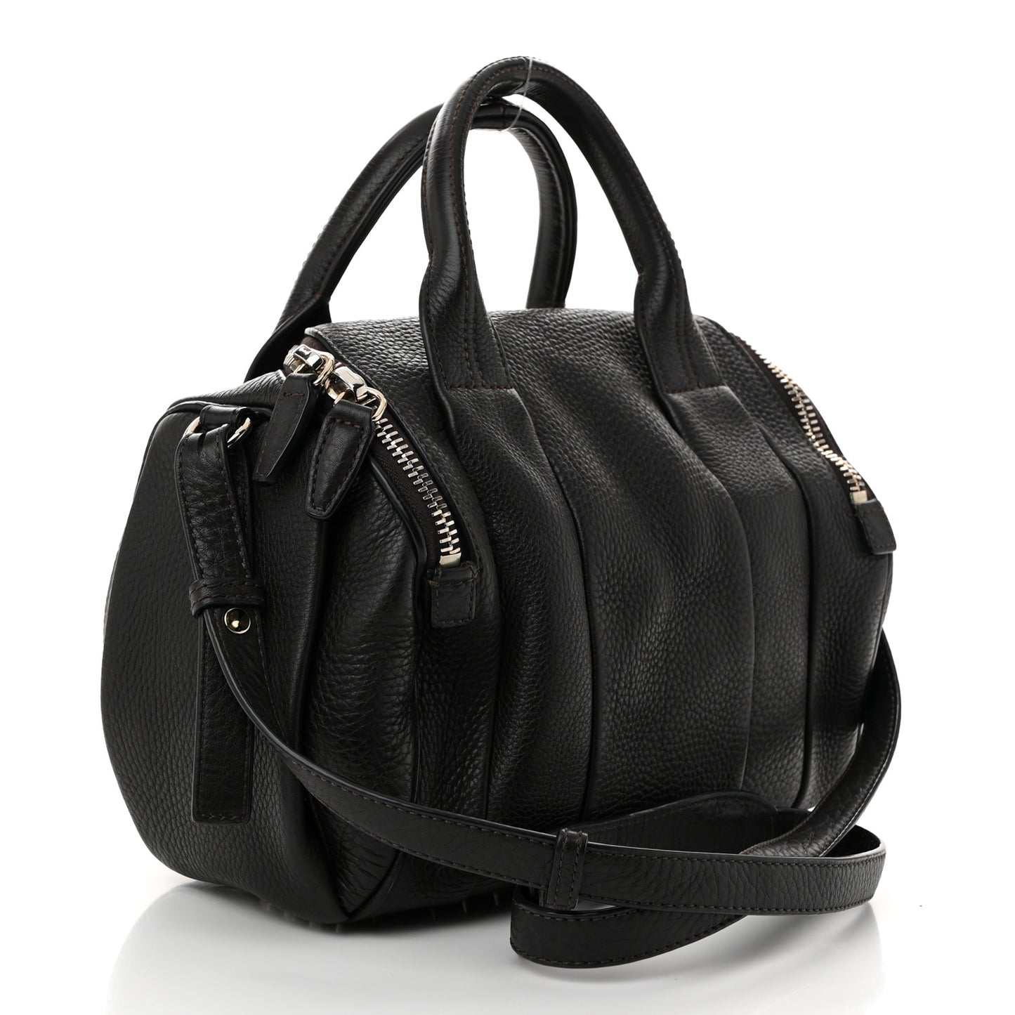Pebbled Lambskin Rockie Espresso Gold Hardware