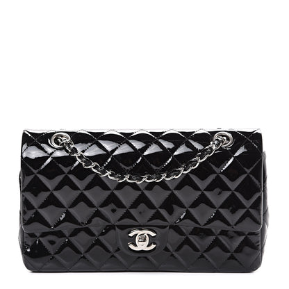Chanel Patent Quilted Medium Double Flap Black 1 of 12