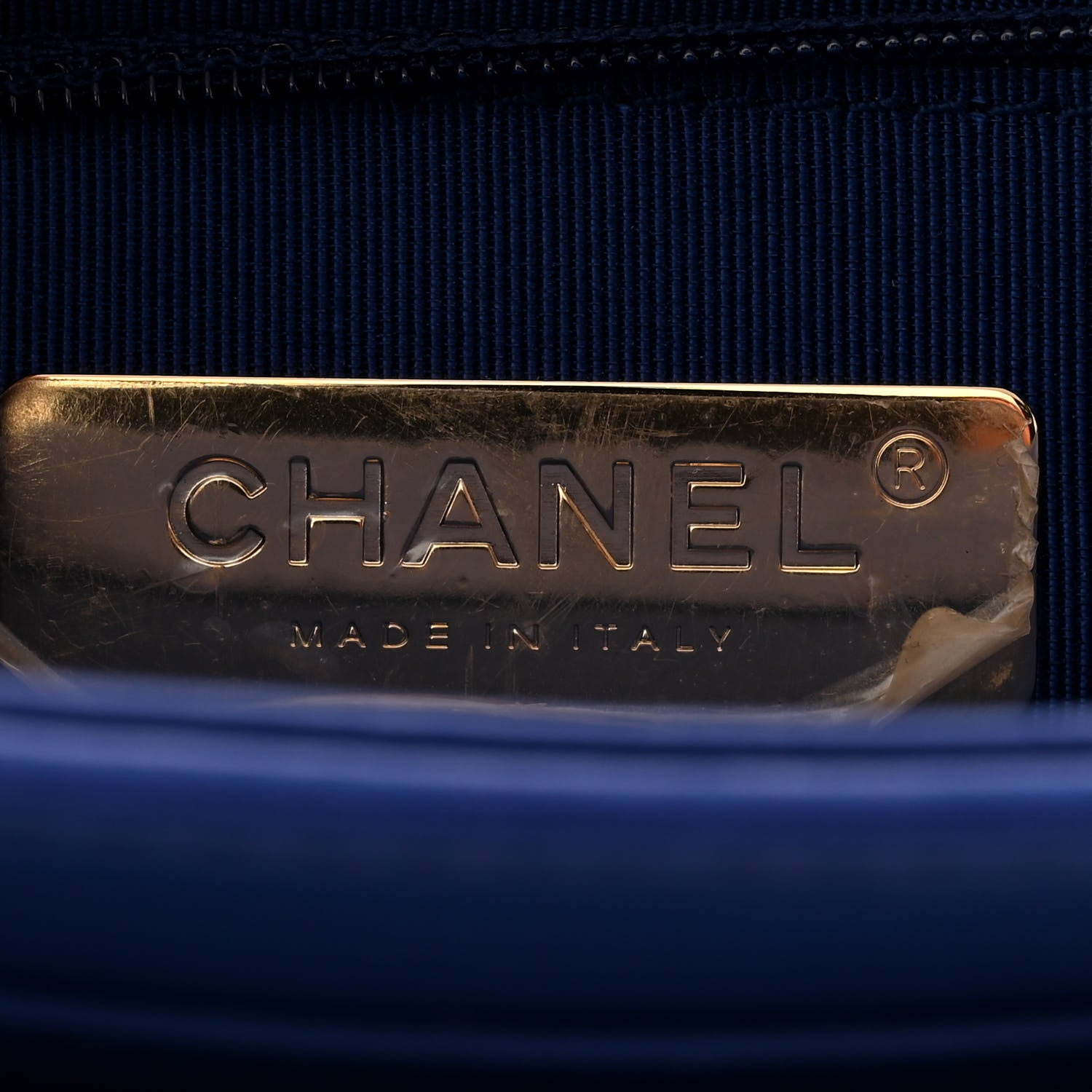 Chanel Calfskin Caviar Quilted Mini Chain Handle Flap Blue 6 of 10
