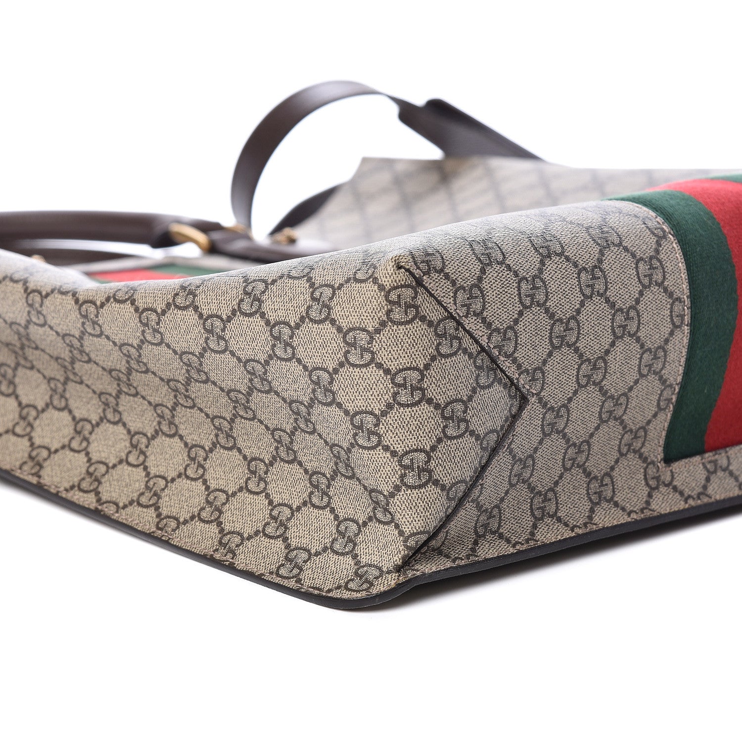 Gucci GG Supreme Monogram Web Animalier Bee Vertical Tote Brown 6 of 10