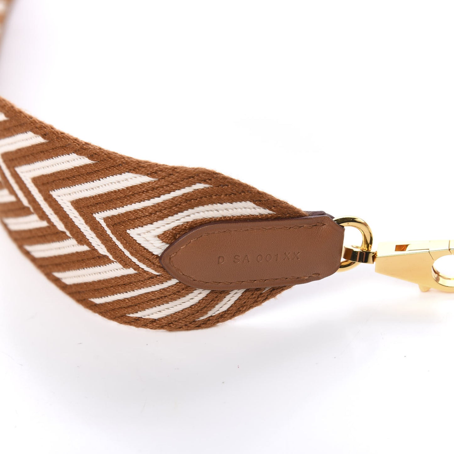 Toile Swift 50mm Sangle ZigZag Shoulder Strap Gold White
