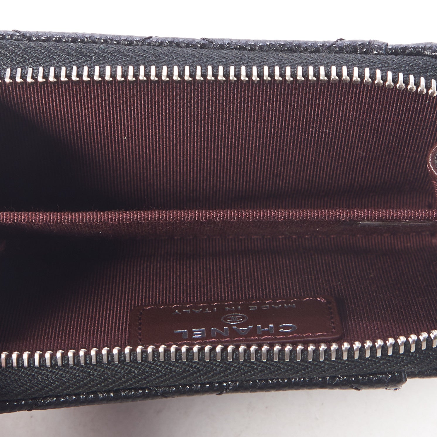 Chanel Caviar Quilted Zip Card Holder Black 6 of 9